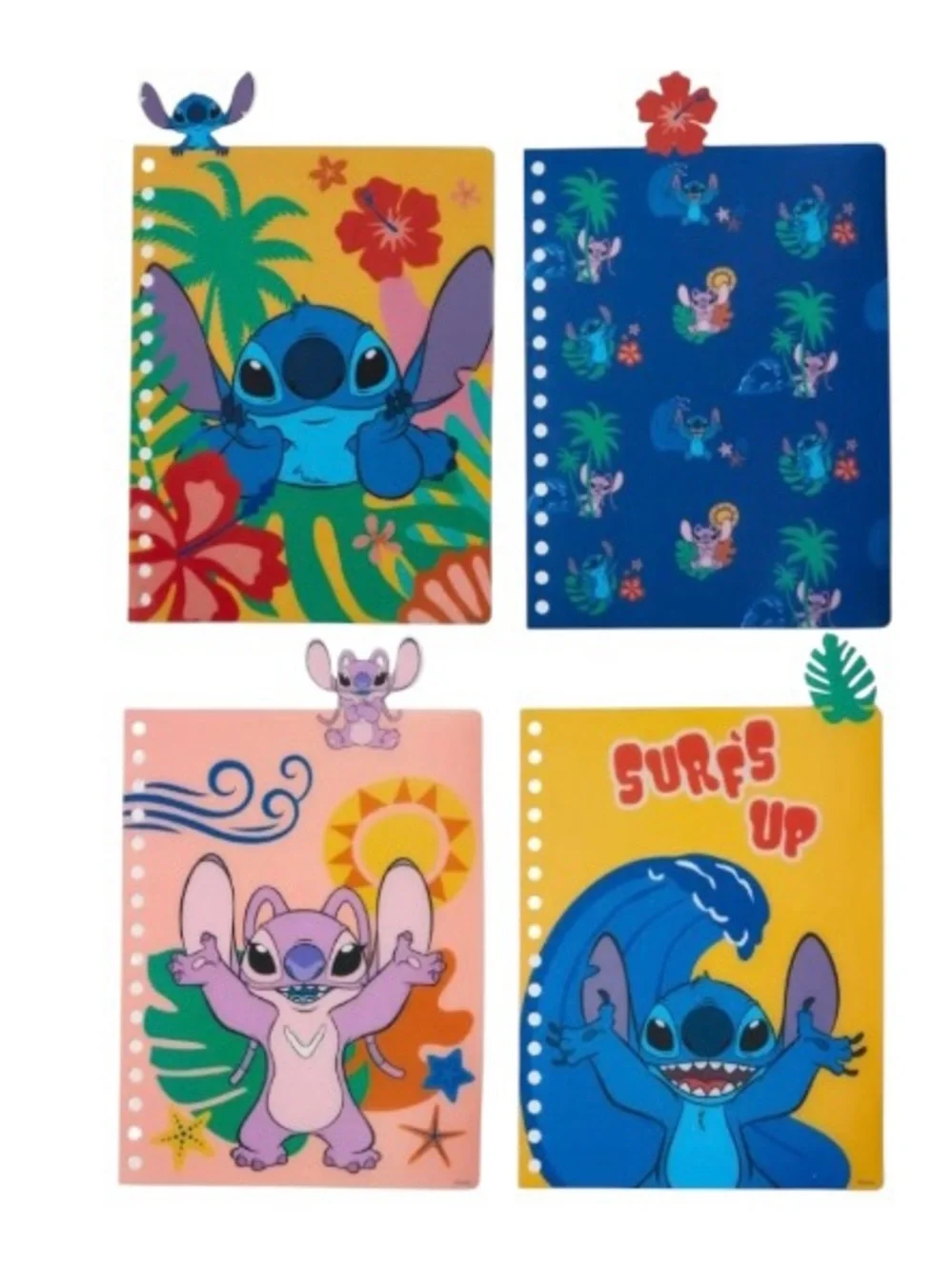Disney Stitch & Angel Lined Notebook Journal and Blue Metallic Pouch (NWT)